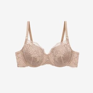 ThirdLove All Day Lace T-Shirt Bra Size 36B½taupe / 36B½